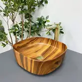 VBI AREZZO WOOD MATT Умивальник накладний, імітація дерева (VBI-013205)
