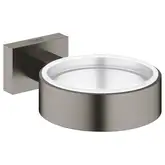 Тримач для склянки та мильниці Grohe ESSENTIALS CUBE, матовий графіт (40508AL1)