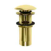 Донний клапан для раковини KOHLMAN KLIK-KLAK BRUSHED GOLD з переливом (EGDB)