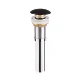Донный клапан для раковины Qtap F009M 70х70х220 Matt black (QT066F009MMB)