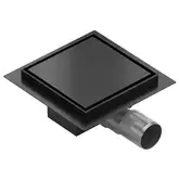 Трап для душа MEXEN FLAT BLACK 15*15 квадратный (MEX-1710015)