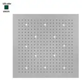 Верхній душ BOSSINI DREAM-XL CUBE, 12LED (зелений), для підвісної стелі 100x100сm, хром (WI0383000030316)