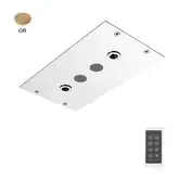 Fima Carlo Верхній душ Fima Modular монтажу стельового з нержавіючої сталі, LED підсвічування, Золото (F2820OR)