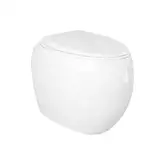 Унитаз напольный, пристенный, безободковый Rak Ceramics Сloud, без сиденья, белый глянец (CLOWC1346AWHA)
