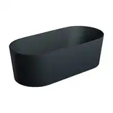 ванна кам'яна Omnires Ovo 160x75 овальна black lava (OVOWWBLV)