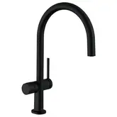 Кухонный смеситель 220, с запорным вентилем, 1jet Hansgrohe Talis M54 (цвет - чёрный матовый) 72805670
