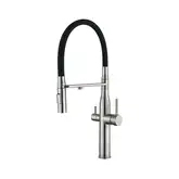 Кухонний змішувач на дві води Mixxus VTM-021 Refl.Black з нерж.сталі SUS304 (MI6087)