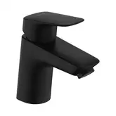 Смеситель для раковины 70 Hansgrohe Logis (цвет - чёрный матовы), с металлическим сливным гарнитуром 71170670