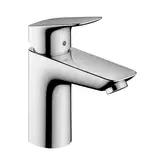 Смеситель для раковины 100 Hansgrohe Logis (цвет - хром), с металлическим сливным гарнитуром 71171000