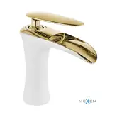 Смеситель для раковины MEXEN LYRA WHITE GOLD низкий (MEX-745300-25)