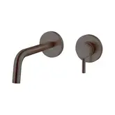Змішувач для умивальника настінний Paffoni Light, вилив 17.8 см, Brushed Black Nickel (LIG105NKNSP70)