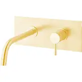 Змішувач для умивальника Paffoni Light, настінний, вилив 24.8 см, Brushed Honey Gold (LIG106HGSP)