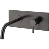 Змішувач для умивальника Paffoni Light, настінний, вилив 24.8 см, Brushed Black Nickel (LIG106NKNSP)