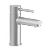 Змішувач для умивальника Paffoni Stick, з донним клапаном Clic-Clac, сталь (SK071HKST)
