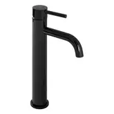 Смеситель для раковины (умывальника) REA LUNGO BLACK GLOSSY черный высокий (REA-B0662)