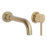 Смеситель для раковины (умывальника) REA LUNGO LONG BRUSHED GOLD + BOX скрытого монтажа (REA-B4109)