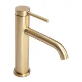 Смеситель для раковины (умывальника) REA CLIF BRUSHED GOLD золотой матовый низкий (REA-B5323)