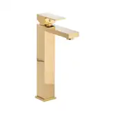 Смеситель для раковины (умывальника) Yoka GAPPO 36 GOLD золотой высокий (BU.GAPPO 36 GLD)