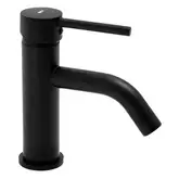 Смеситель для раковины (умывальника) Yoka LOVA 24 BLACK черный низкий (BU.LOVA-24-BLK)