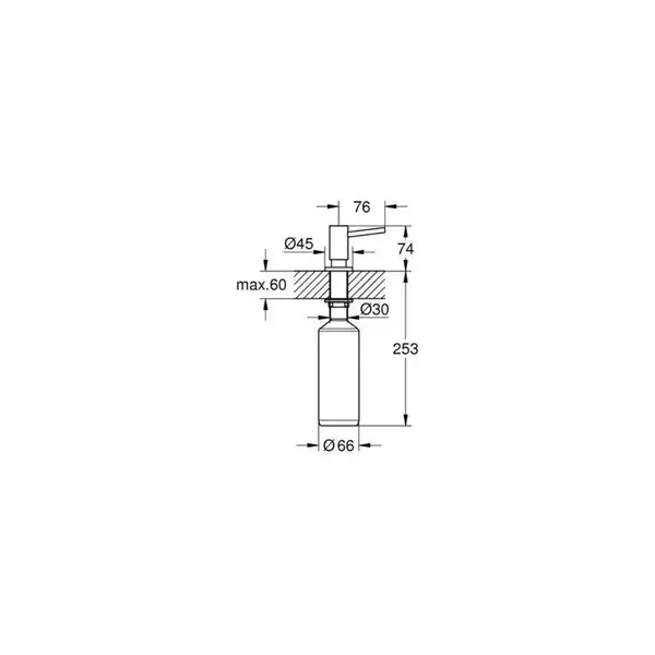 Дозатор рідкого мила Grohe Cosmopolitan, темний графіт (40535AL0)