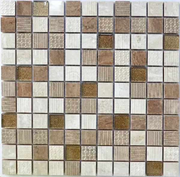 Мозаїка СМ 3044 С3 Beige-Brown-Brown Gold 300x300x9 Котто Кераміка (СМ 325044)