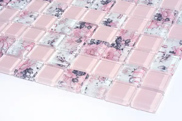 КОТТО КЕРАМІКА Мозаїка скляна GMP 0825008 С2 print 8/pink w 300x300 (кубик 2,5х2,5) Кераміка Лео УКРАЇНА