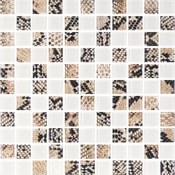 КОТТО КЕРАМІКА Мозаїка скляна GMP 0825038 С2 print 38/beige w41 300x300 (кубик 2,5х2,5) Кераміка Лео УКРАЇНА