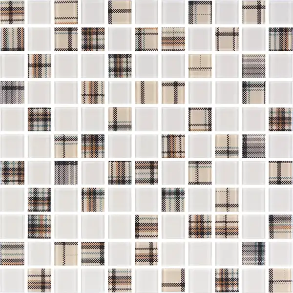 КОТТО КЕРАМІКА Мозаїка скляна GMP 0825052 С2 print 47/beige w41 300x300 (кубик 2,5х2,5) Кераміка Лео УКРАЇНА