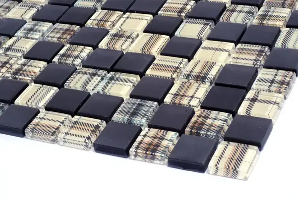 КОТТО КЕРАМІКА Мозаїка скляна GMP 0825053 С2 print 47/black mat 300x300 (кубик 2,5х2,5) Кераміка Лео УКРАЇНА