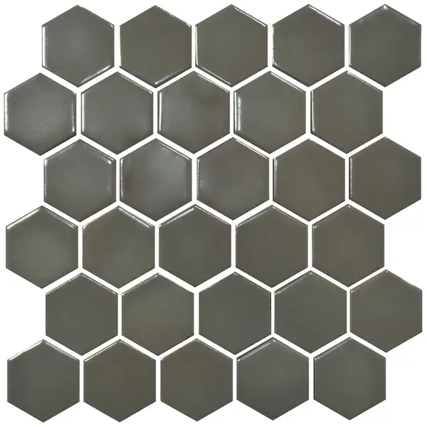 КОТТО КЕРАМІКА Мозаїка HEXAGON H 6020 Dark Grey 295х295х9  Кераміка Лео УКРАЇНА