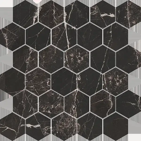 Мозаїка Magic Black Чорний Heksagon POL 27x27 код 7360 Nowa Gala (M-H-MB140000-X00-1-1)