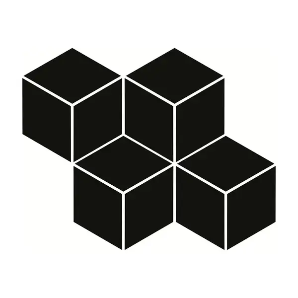 Мозаїка пресована Універсальна Nero Romb Hexagon 20,4x23,8 код 1832 Ceramika Paradyz (M-P-204X238-1-UNIW.NEROHE)