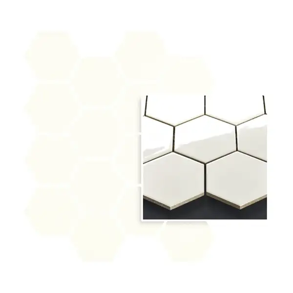 Мозаїка пресована Універсальна Bianco Hexagon 22x25,5 код 1887 Ceramika Paradyz (M-P-220X255-1-UNIW.BIHE)
