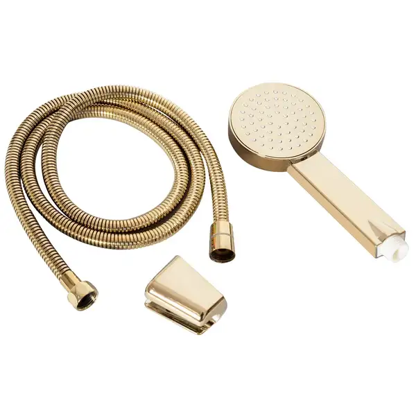 Душевая лейка REA GOLD + шланг + держатель золото (REA-P6637)