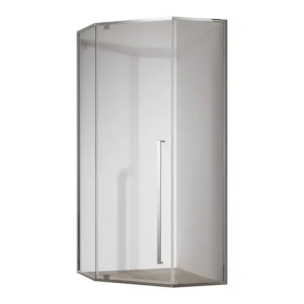 Душова кабіна без піддону Koer SR SC06-100x100x200-TR-01 прозоре скло Easy Clean 8мм, хром (KR5365)