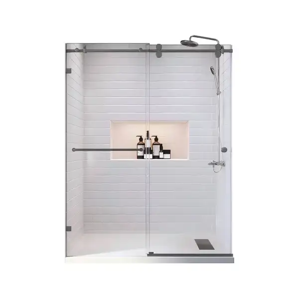 KOER SR SD06 Двері в нішу, прозоре скло, графіт (KR5369) KOER SR SD06 Двері в нішу, прозоре скло, графіт (KR5369)