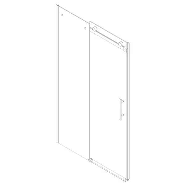 Koer SR SD01 Двері в нішу, прозоре скло, хром (KR5380) Koer SR SD01 Двері в нішу, прозоре скло, хром (KR5380)