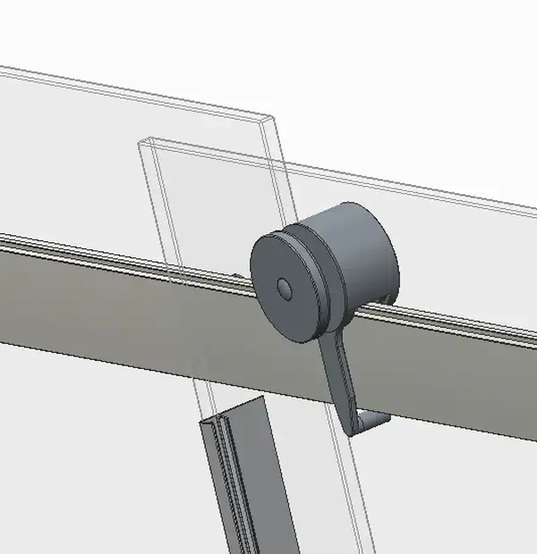 Koer SR SD01 Двері в нішу, прозоре скло, хром (KR5380) Koer SR SD01 Двері в нішу, прозоре скло, хром (KR5380)