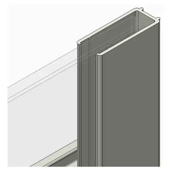 KOER SR SW01-90x200-TR-01 Бічна стінка, хром (KR5381)