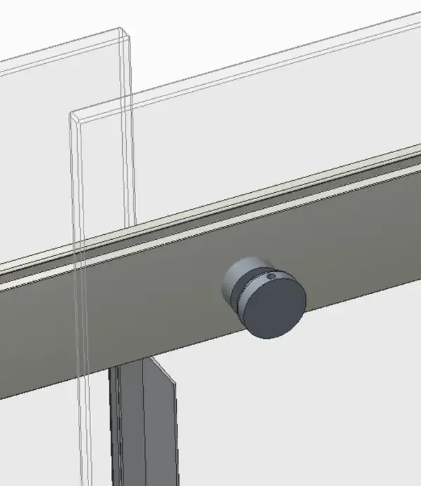 KOER SR SW01-90x200-TR-01 Бічна стінка, хром (KR5381)