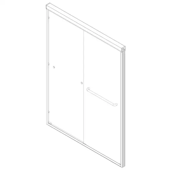 Koer SR SD03 Двері в нішу, прозоре скло Easy Clean, хром (KR5385) Koer SR SD03 Двері в нішу, прозоре скло Easy Clean, хром (KR5385)