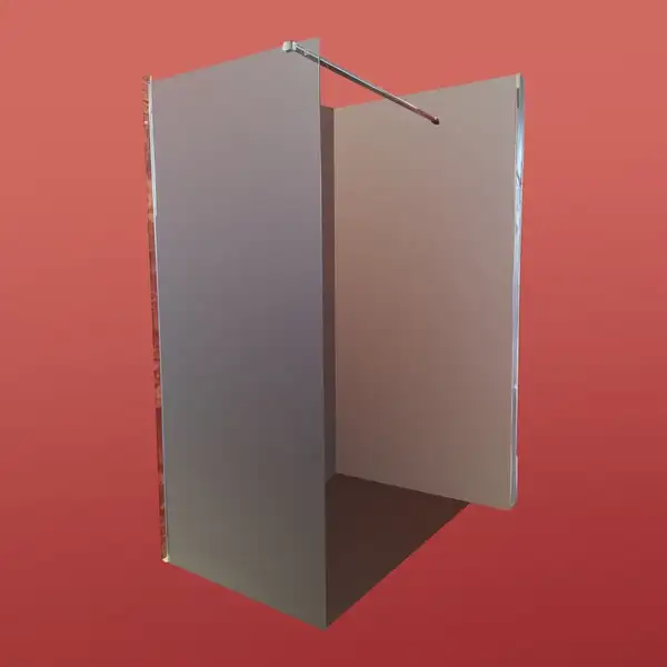 KOER SR SP01-90x200-TR-01 Душова перегородка, хром (KR5392)