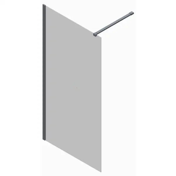 Душова перегородка Koer SR SP01-100x200-TR-01 Walk-In прозоре скло Easy Clean 8мм, хром (KR5393)