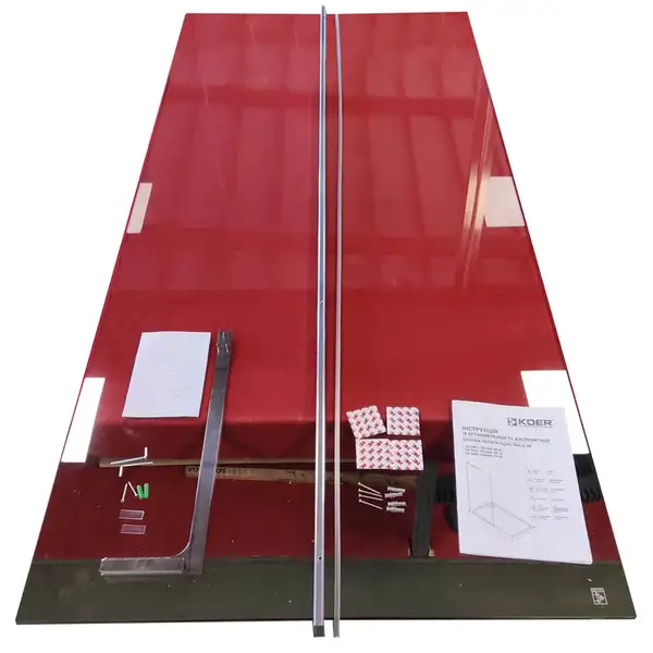 KOER SR SP02-100x200-TR-01 Душова перегородка, хром (KR5395)
