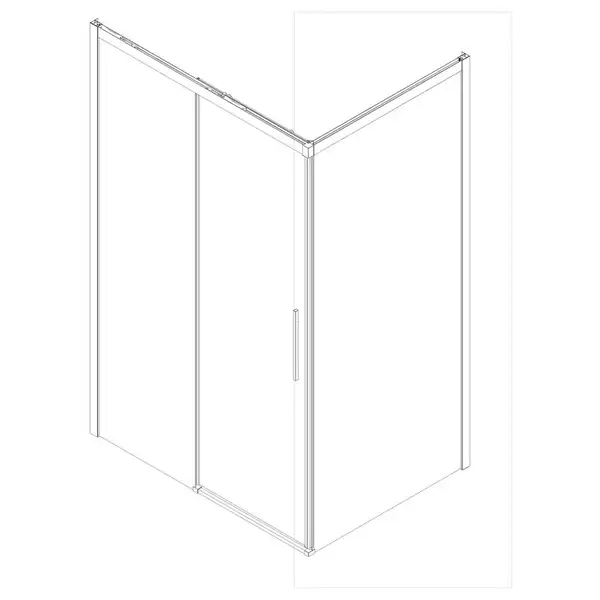 KOER SR SW05 Бічна стінка для душу, хром (KR5407)