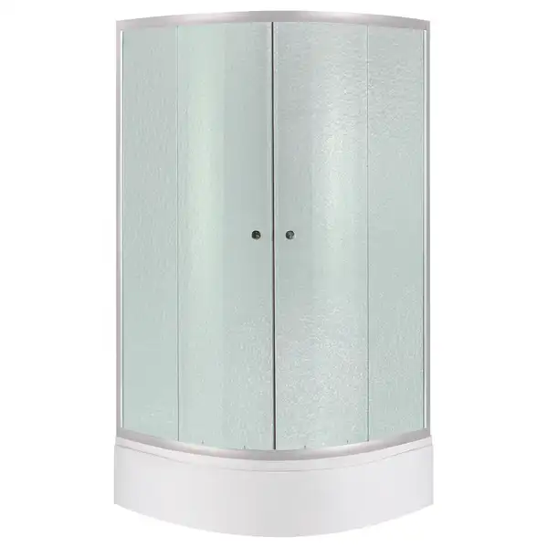 Набор Lidz душевая кабина Latwa SC80x80.SAT.MID.FR, стекло Frost 4 мм + поддон с панелью Kupala (LLSC8080SATMIDFR2SET)