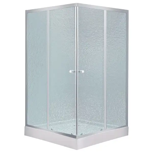 Набор Lidz душевая кабина Wawel SC90x90.SAT.LOW.FR, стекло Frost 4 мм + поддон Mazur (LWASC9090SATLOWFR2SET)