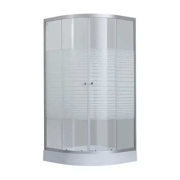 Душевая кабина Lidz Wieza SC80x80.SAT.LOW.L, стекло Linie 4 мм (LWISC8080SATLOWL)