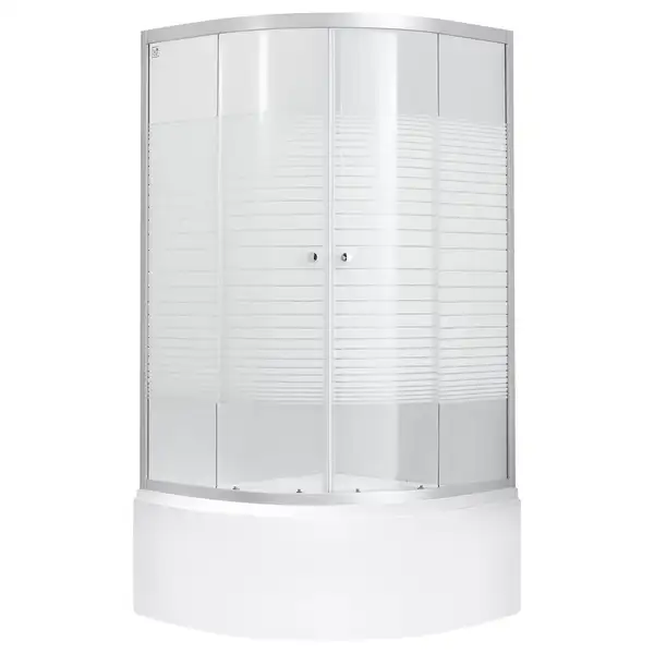 Набор Lidz душевая кабина Wieza SC90x90.SAT.HIGH.L, стекло Linie 4 мм + поддон с панелью Kupala (LWISC9090SATHIGHL2SET)