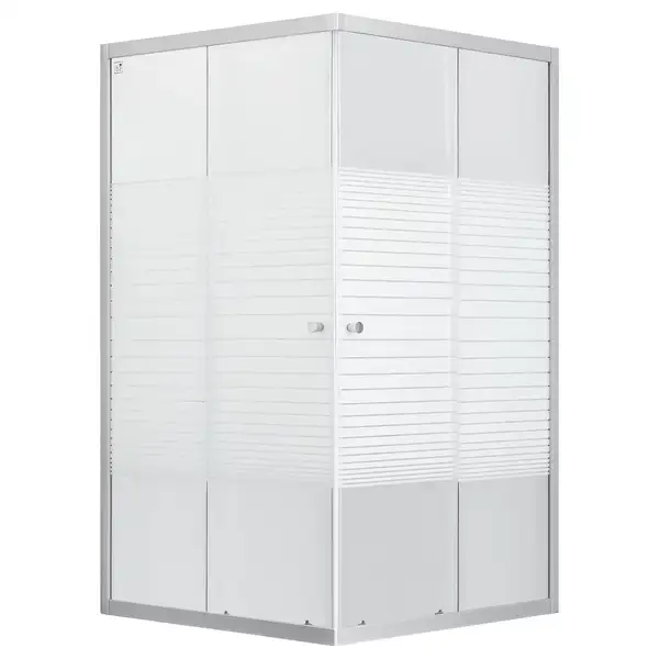 Душевая кабина Lidz Wiezak SC80x80.SAT.LOW.L, стекло Linie 4 мм без поддона (LWKSC8080SATLOWL2)